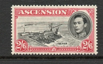 Ascensión 1938-53 2/6d negro y profundo carmín perf 131/2 SG 45 Mnh. (R2261) Foto 1 de 2