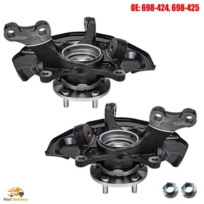 FWD Front Steering Knuckles +Wheel Hub Bearings for 2004 2005-2010 Toyota Sienna - Image 1 of 4