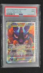 2023 Pokémon Crown Zenith ETB Promo - Lucario VSTAR SWSH #291 - PSA 9 Mint - Picture 1 of 2