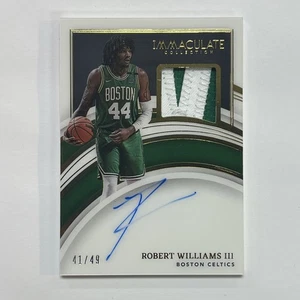 Robert Williams III 2021-22 Immaculate Patch Auto /49 #PA-RWL Celtics SH - Picture 1 of 2