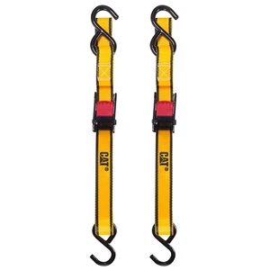 Cat 2 Piece 1-1/2 Inch x 12 Feet Cam Buckle Strap Set with Soft Loops - Picture 1 of 7