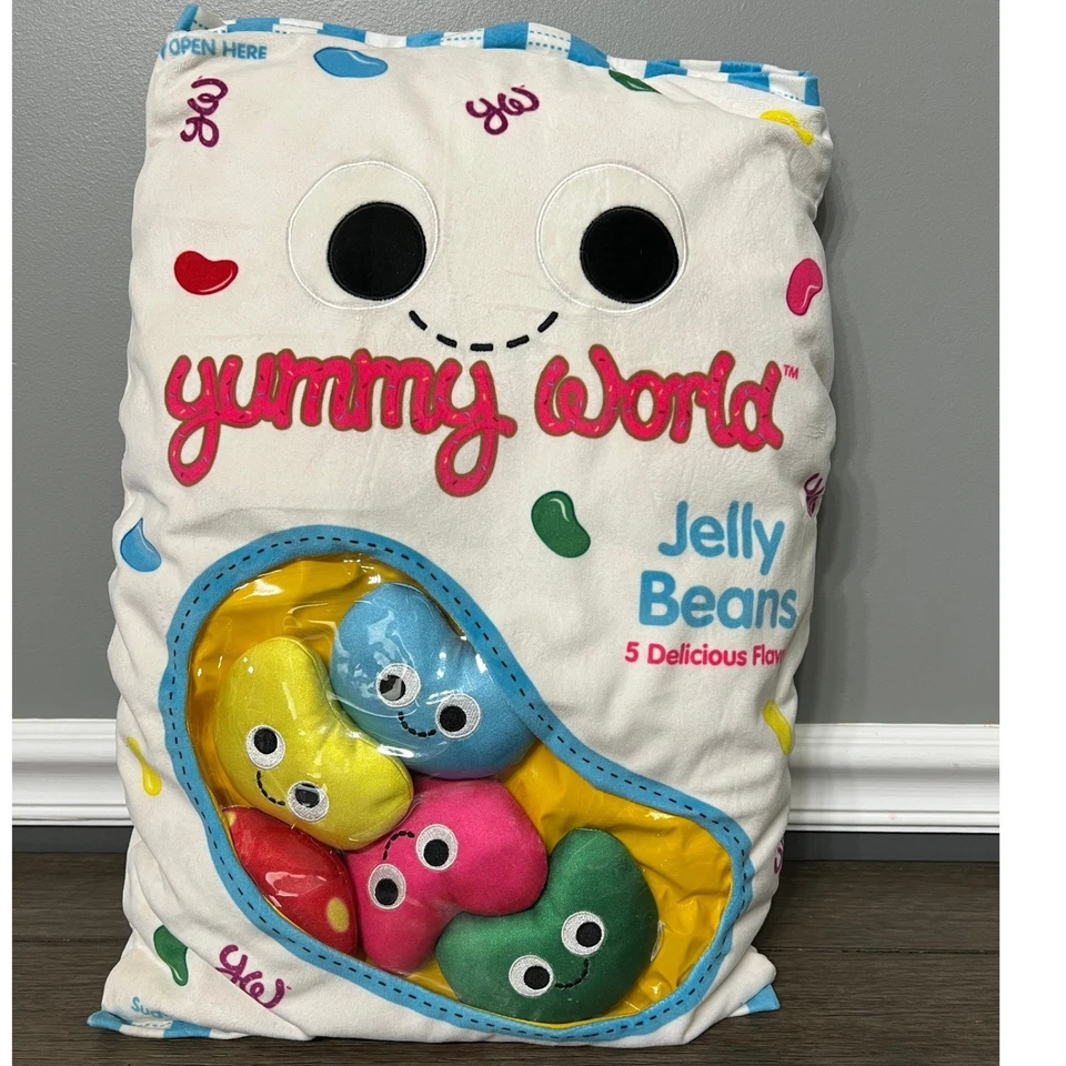 Yummy World Jelly Beans Pillow with 5 Jelly Beans Plush Set - Image 1 of 4