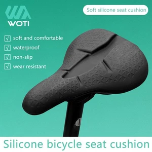 Funda de asiento de bicicleta de silicona impermeable suave cómoda para bicicletas de montaña de carretera - Imagen 1 de 13