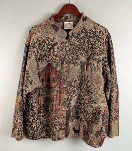 Sugar Street Weavers Damen Strickjacke One Size OS Apple Farm Autumnal Barn Beige - Bild 1 von 8