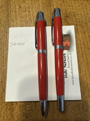 Santander Presentation Pen And Pencil Set, Red - Image 1 of 4