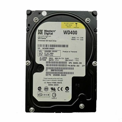 Hard Disk HDD IDE PATA 3.5" 40GB Western Digital WD400BB Refurbished PC - Image 1 of 4
