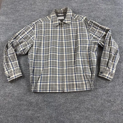 Chaqueta De Colección Valentino Uomo Para Hombres 40 Cuadros Cremallera Completa Gris Azul Forrada Años 90 Preppy Foto 1 de 4