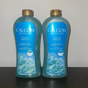 2 NEW Calgon Take Me Away! Ocean Breeze Moisturizing Bubble Bath 30 Oz. Each - Picture 1 of 3