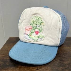 Vintage Care Bears Girls Youth Trucker Hat Gentle Heart Lamb 80s Youngan Bear - Picture 1 of 8