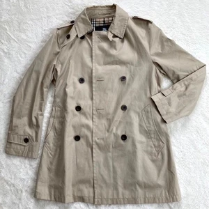 Gabardina Burberry Black Label Nova Check beige talla M de Japón - Imagen 1 de 24
