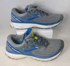 Brooks Ghost 11 Trainers Gray  Blue Yellow  Size 8 US 7 Uk  - Picture 1 of 9