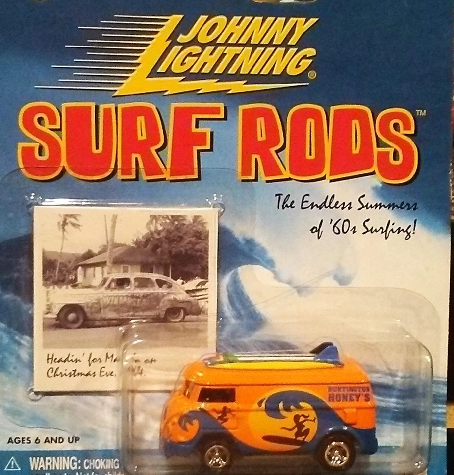 SURF RODS / JOHNNY LIGHTNING HUNTINGTON HONEY"S FURGONETA DE SURF NUEVO EN TARJETA Foto 1 de 1