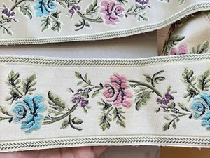 2 Yards Multicolor Double-edged Satin Ribbon Trim/Sewing/Crafts/Belts/3" Wide - Picture 1 of 17