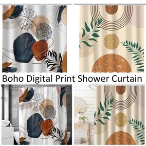 Boho Shower Curtain Waterproof Bathroom Curtain with 12 Hooks 72" x 72" .a - Picture 1 of 14