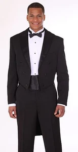 Gabardine Poliestere il classico cappotto a coda smoking con bottone moderno T505 - Foto 1 di 5