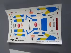 A971 Record Decal Audi Quattro Rallye San Remo 1982 #9 Planche Décalcomanie - Picture 1 of 6