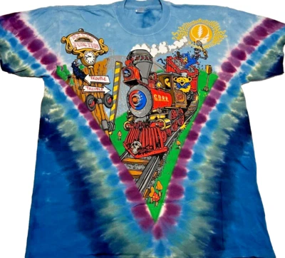 Grateful Dead River Junction  T-Shirt Tie Dye Size Medium Liquid Blue New - Image 1 of 4