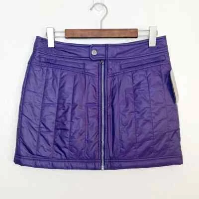 ATHLETA 女式 8 码紫色烤面包隔热绗缝迷你裙 — 第 1/4 张图片