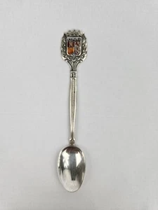 VINTAGE SPAIN STERLING SILVER ESPANA ENAMEL SOUVENIR TRAVEL SPOON  - Picture 1 of 2