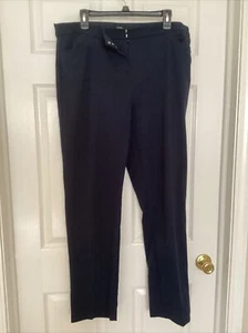 ALFANI Women's Curvy Long Length Bootcut Trouser Casual Pants Navy Sz 14 - Picture 1 of 6