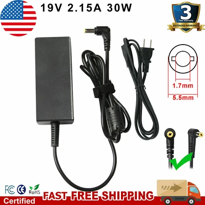 AC Adapter Charger Power Supply Cord for Acer Aspire One ZG5 Netbook Computer - Image 1 of 4