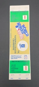 Boleto Completo Serie Mundial 1985 Juego 1 Reales Cardenales 100 HH 107 - Imagen 1 de 2