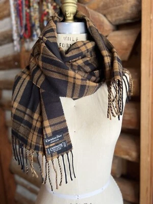 Bufanda de cachemir a cuadros Christian Dior Foto 1 de 4