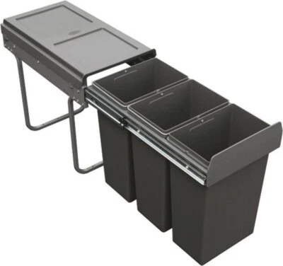Hafele 503.06.083 Pull Out Waste Bin, for Hinged Door Cabinets, Tek, 30 Litres - Image 1 of 2