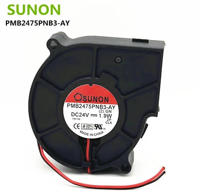 SUNON PMB2475PNB3-AY 7530 DC24V 1.9W Turbo Blower Cooling Fan 2-wire - Image 1 of 4