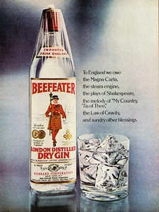 BEEFEATER GIN AD #1 RARE 1976 OUT OF PRINT VINTAGE - Imagen 1 de 2