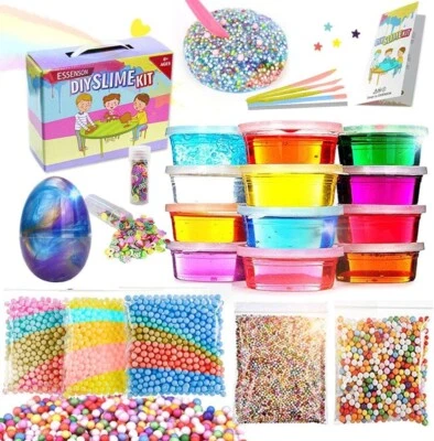 ESSENSON DIY Slime Fluffy Kit Schleim Set Kids Ball für Mädchen Jungen Mega-Paket