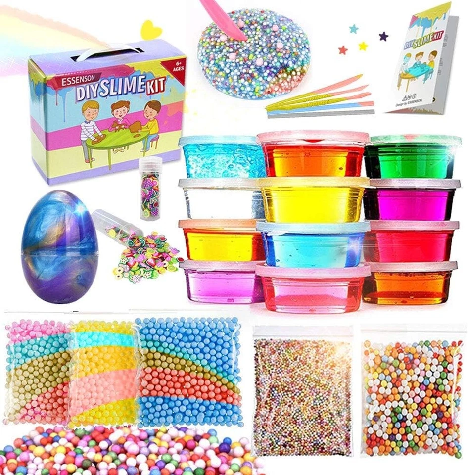 ESSENSON DIY Slime Fluffy Kit Schleim Set Kids Ball für Mädchen Jungen Mega-Paket