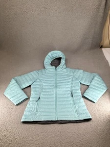 Columbia Omni Heat Jacket Womens Medium Blue Quilted Insulated Full Zip Hiking - Picture 1 of 22