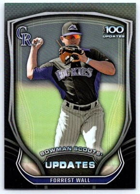 2015 Bowman Chrome Scouts Update Forrest Wall Colorado Rockies #BSU-FW - Image 1 of 2