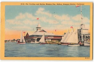 1953 The Pavilion and Harbor Masters Pier, Balboa, California VTG Postcard SK2. - Picture 1 of 2