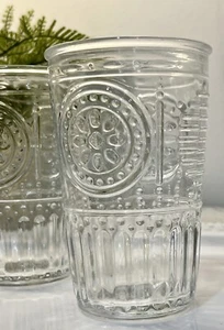2 Bormioli Rocco Romantic Clear Glass Drinking Tumblers 10.5 Oz Italy - Picture 1 of 8