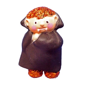 Fun World PIN Halloween Vintage VAMPIRE Boy DRACULA Costume GLITTER 1980s Brooch - Picture 1 of 4