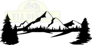 Auto Camper Aufkleber Sticker Berge Nr.8 - Bild 1 von 2