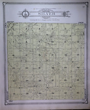 Original 1907 Plat Map SILVER Township, CHEROKEE County, IOWA - Free S&H