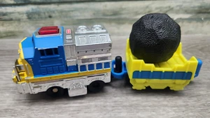 GeoTrax All About Trains Chrome “Geo” & Car w/ Boulder Motorized Engine READ - Picture 1 of 13