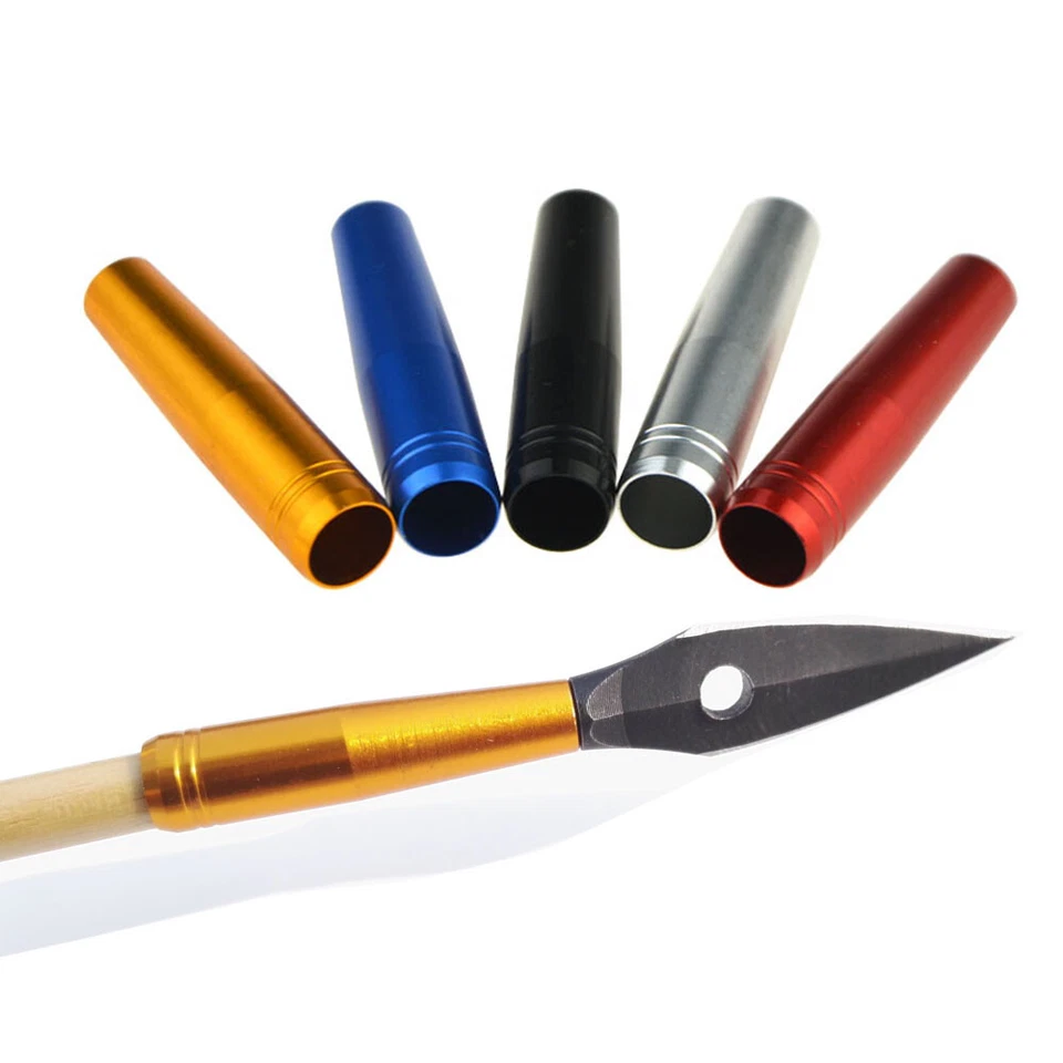 OD8mm Arrow Inserts Adapter Screw Broadhead Connector Bamboo Wooden Shaft 12pcs  - Image 1 of 4