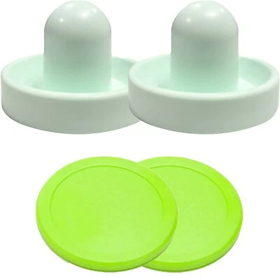 Air Hockey Mallets / pushers (Dynamo) with 2 large Pucks! - Image 1 of 3