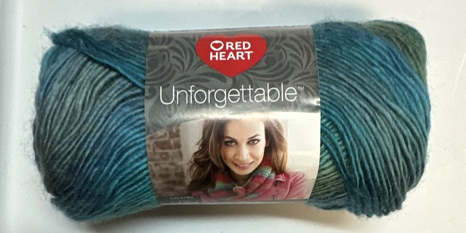 1 RED HEART UNFORGETTABLE in TIDAL 3.5oz/270yds - Image 1 of 4