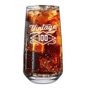 100th Birthday Gift Glass Mug Hiball Age 100 Years Funny Present Keepsake 480ml - Picture 1 of 9