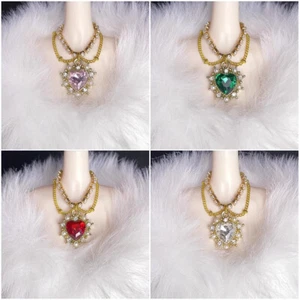 Miniatures Accessorie 1/6 Scale Dolls Jewelry Luxury Diamond Necklace 11.5" Inch - Picture 1 of 20
