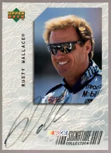 RUSTY WALLACE NASCAR DRIVER ON CARD AUTO RARE SP 1999 UPPER DECK UD AUTOGRAPH - Picture 1 of 1
