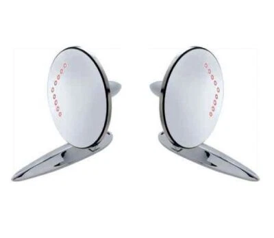 55 56 57 Chevy LED intermitente vista lateral trasera exterior cromo moldura espejos retrovisores Foto 1 de 4