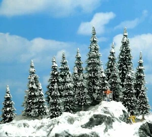 Busch 6566 - N / TT Snow Fir Trees (30-60mm) - 20 Pieces - New - Picture 1 of 1