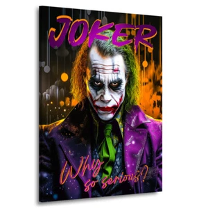 Acryl-Glas Bild Joker Pop Art Wand Bilder Deko Plexi Kunst Why so serious - Bild 1 von 7