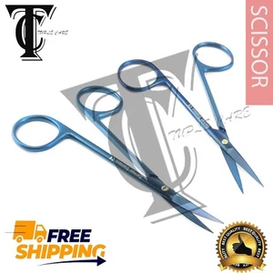 2Iris Supercut 4.5" Scissors Straight/Curved German Plastic Surgery Instruments - Picture 1 of 4